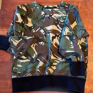 rag & bone camo sweatshirt size small